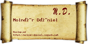 Molnár Dániel névjegykártya